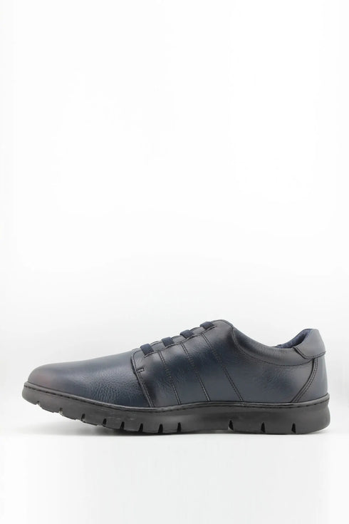 Baerchi Men Leather Casual Lace-Up Sneaker